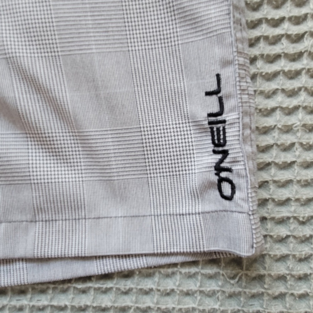 O'Neill Shorts Mens 32‎ Grey Glen Plaid Hybrid Walk Casual Flat Front Surf Skate - Picture 4 of 12